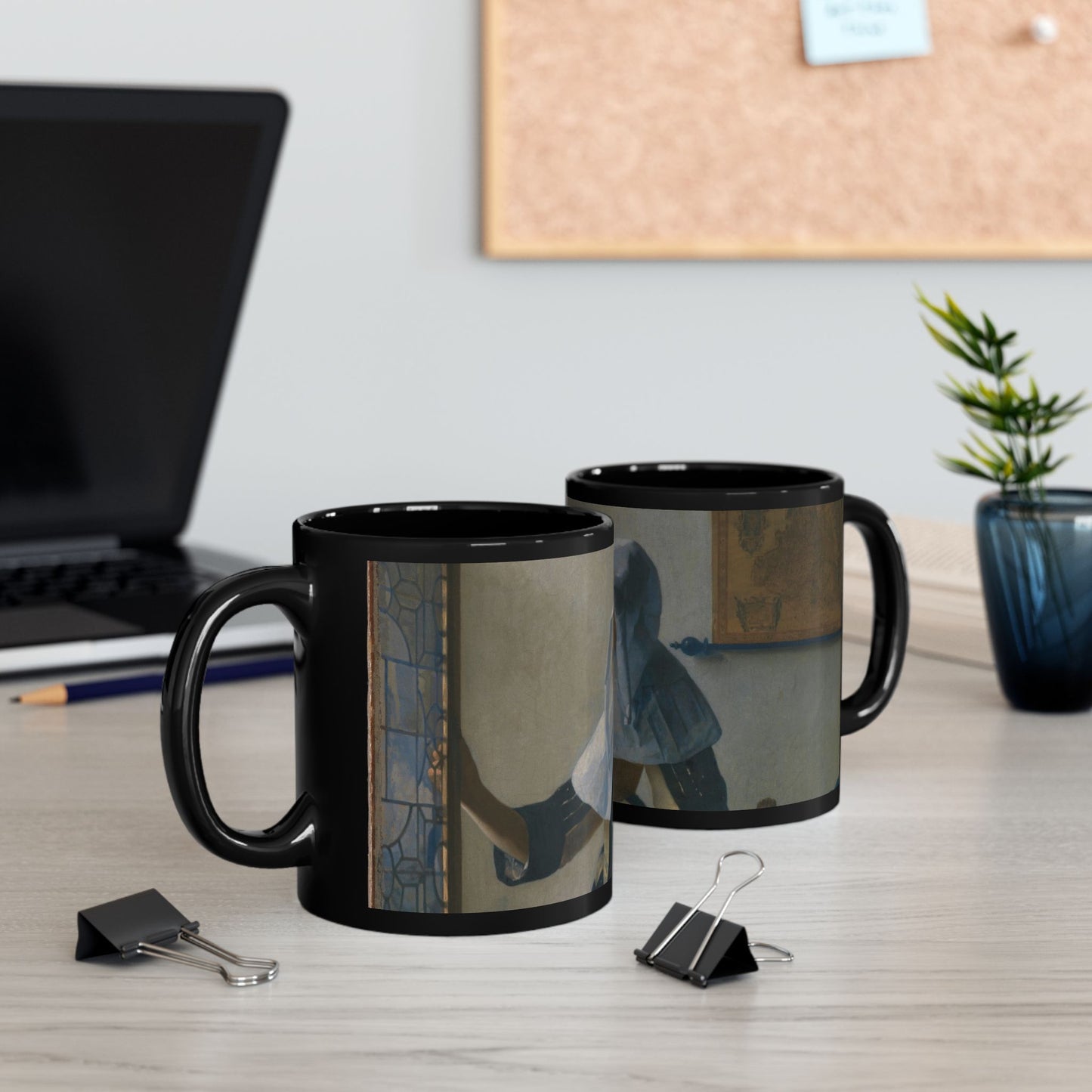 The Interior Silence | Vermeer Dutch Girl by the Window Art Mug – The Midnight Series