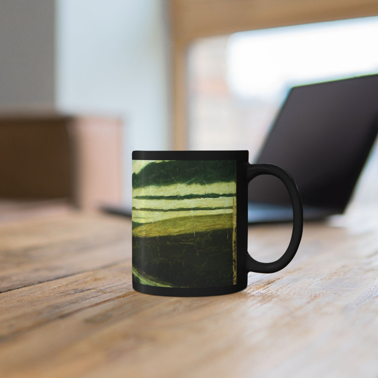 Ryder Abstract Green Landscape Mug | Vintage Sky Coffee Cup | The Midnight Series