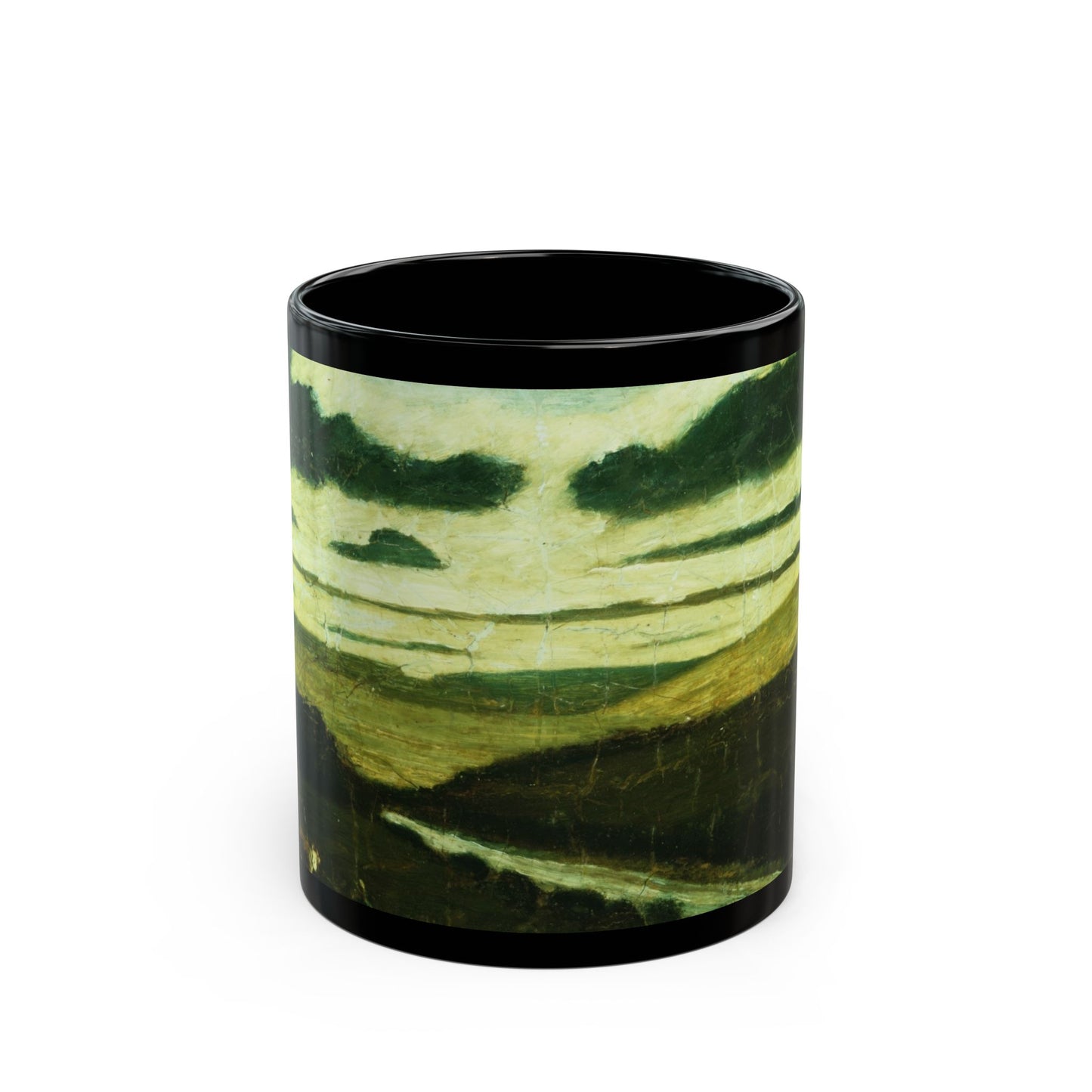 Ryder Abstract Green Landscape Mug | Vintage Sky Coffee Cup | The Midnight Series
