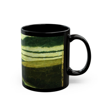 Ryder Abstract Green Landscape Mug | Vintage Sky Coffee Cup | The Midnight Series