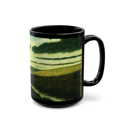 Ryder Abstract Green Landscape Mug | Vintage Sky Coffee Cup | The Midnight Series