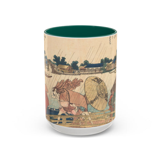 The Shelter | Hokusai Shower at the New Yanagi Bridge Mug | The Graphic Archive