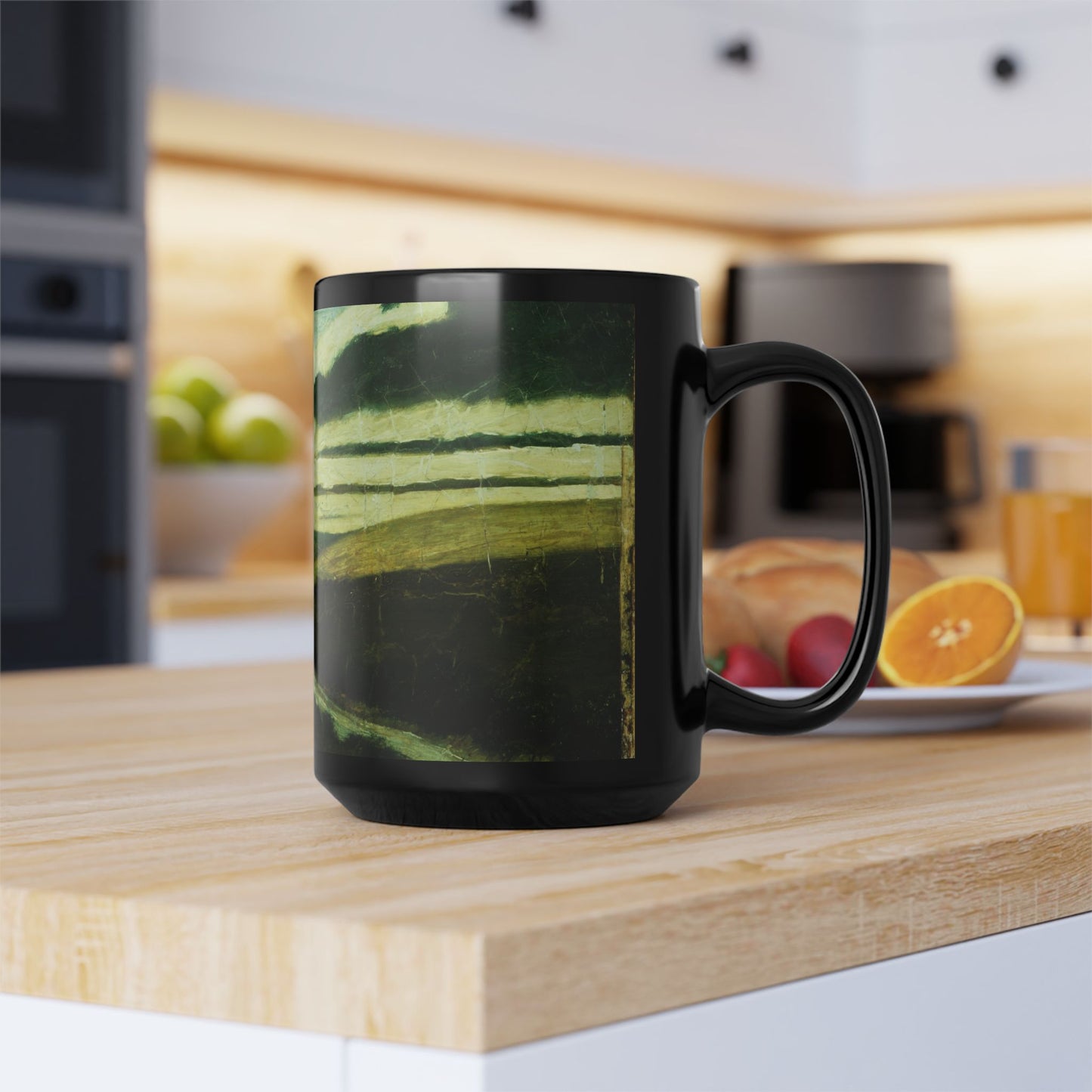 Ryder Abstract Green Landscape Mug | Vintage Sky Coffee Cup | The Midnight Series