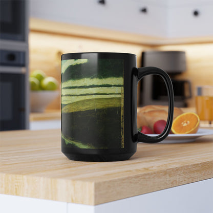 Ryder Abstract Green Landscape Mug | Vintage Sky Coffee Cup | The Midnight Series