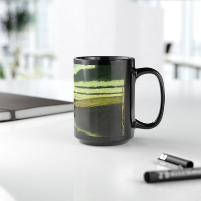 Ryder Abstract Green Landscape Mug | Vintage Sky Coffee Cup | The Midnight Series
