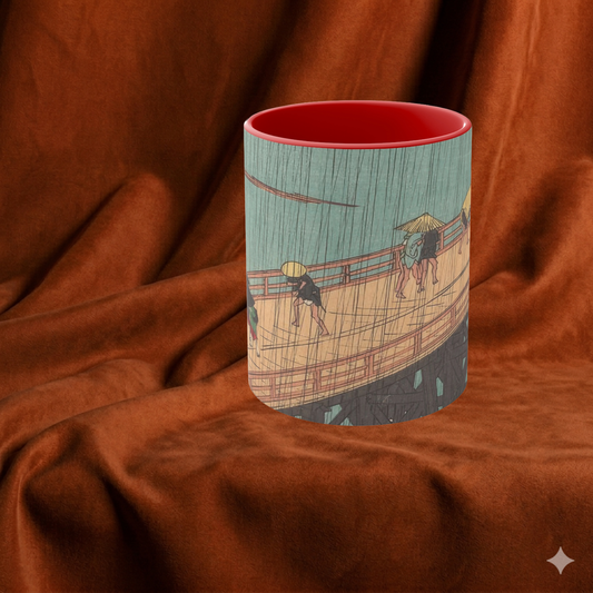 The Passing Rain | Hiroshige Vintage Ukiyo-e Art Mug | The Graphic Archive