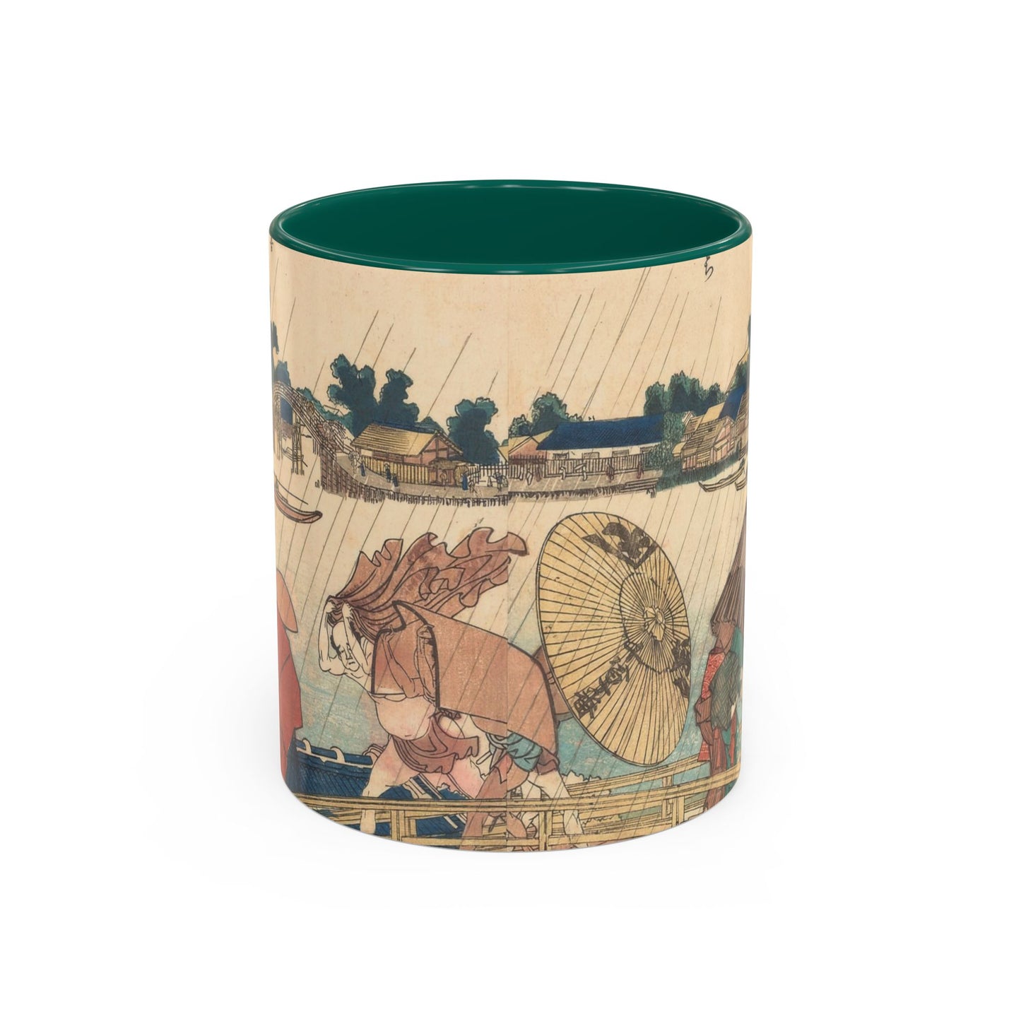 The Shelter | Hokusai Shower at the New Yanagi Bridge Mug | The Graphic Archive