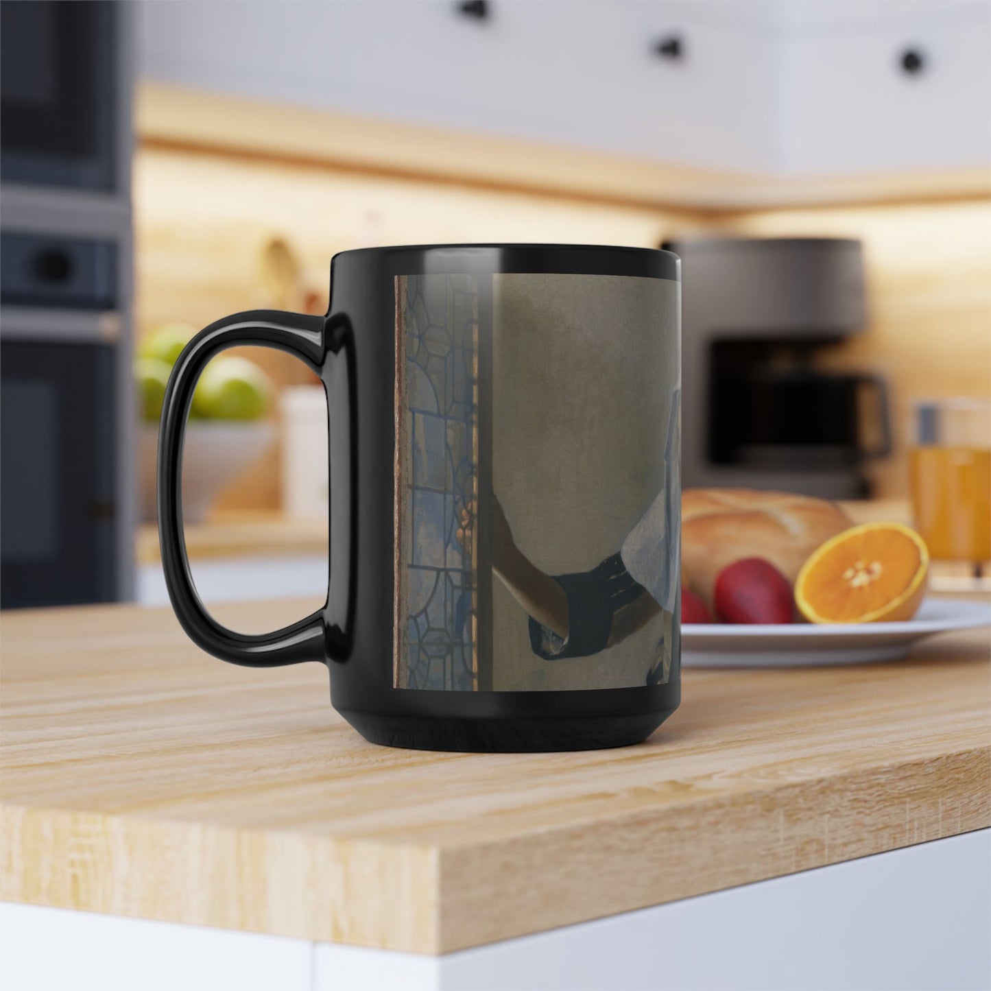 The Interior Silence | Vermeer Dutch Girl by the Window Art Mug – The Midnight Series