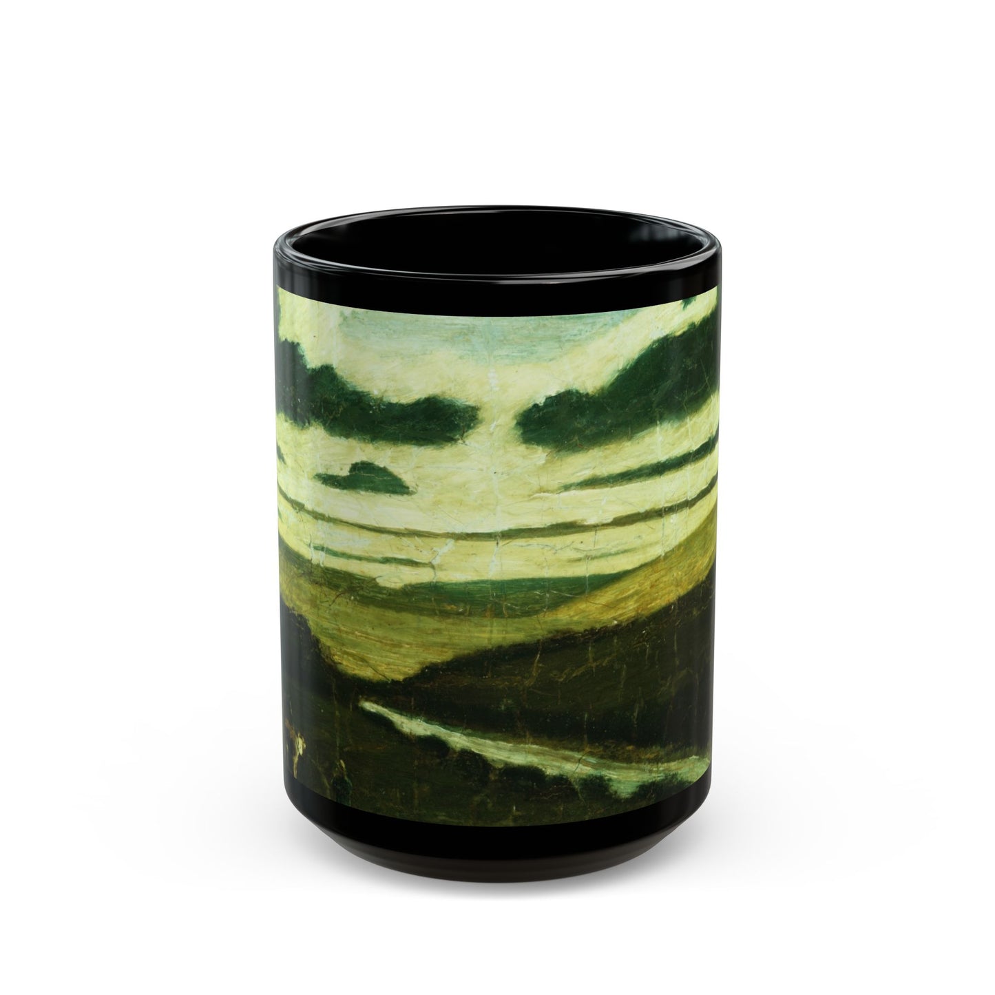 Ryder Abstract Green Landscape Mug | Vintage Sky Coffee Cup | The Midnight Series