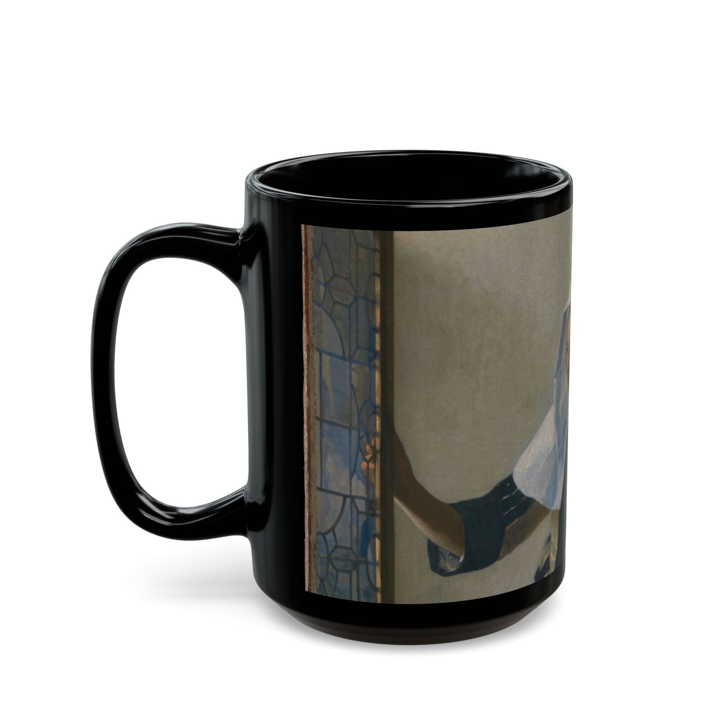 The Interior Silence | Vermeer Dutch Girl by the Window Art Mug – The Midnight Series