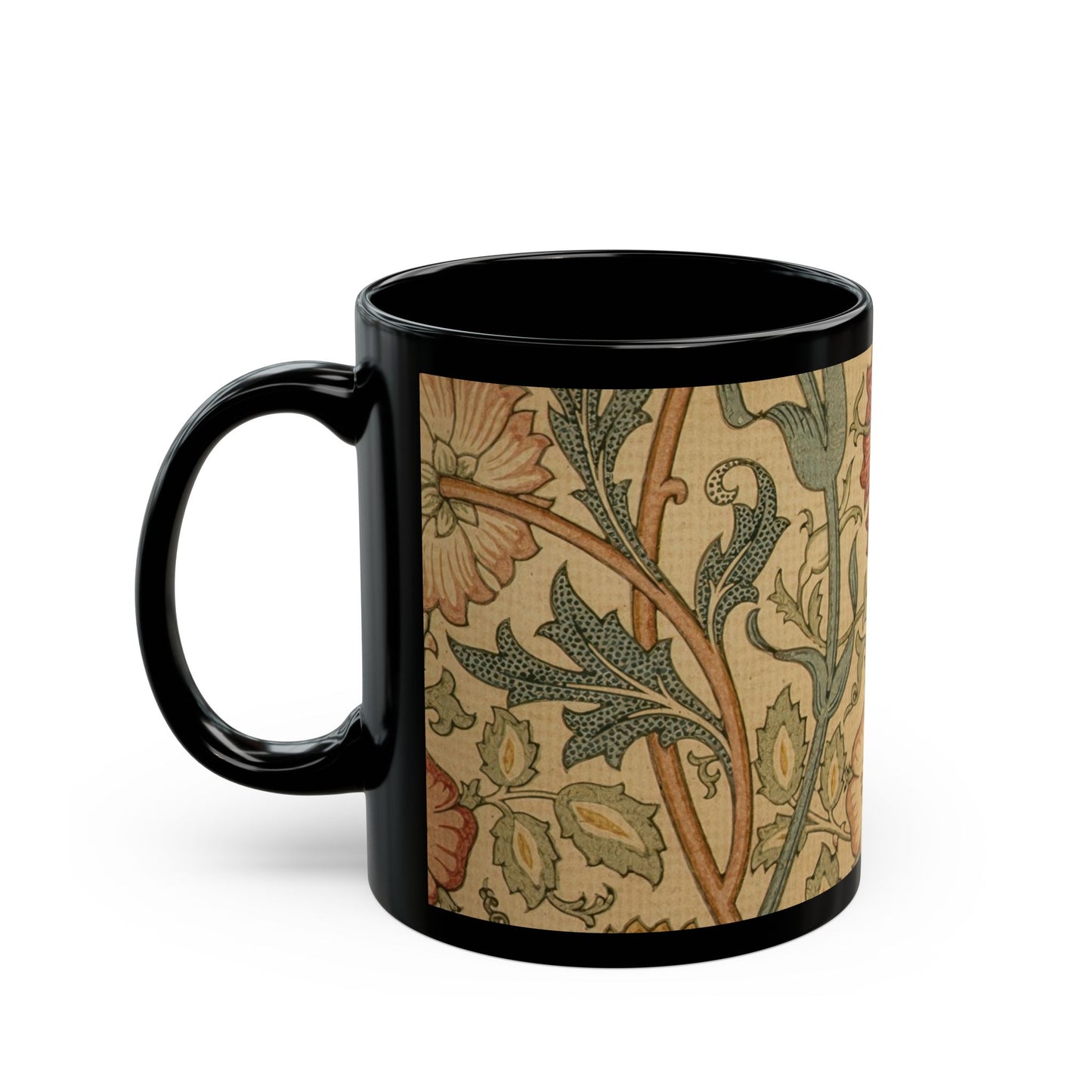 The English Bower | Morris Vintage Pink & Rose Textile Mug | The Floral Gallery