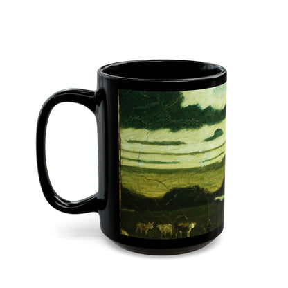 Ryder Abstract Green Landscape Mug | Vintage Sky Coffee Cup | The Midnight Series