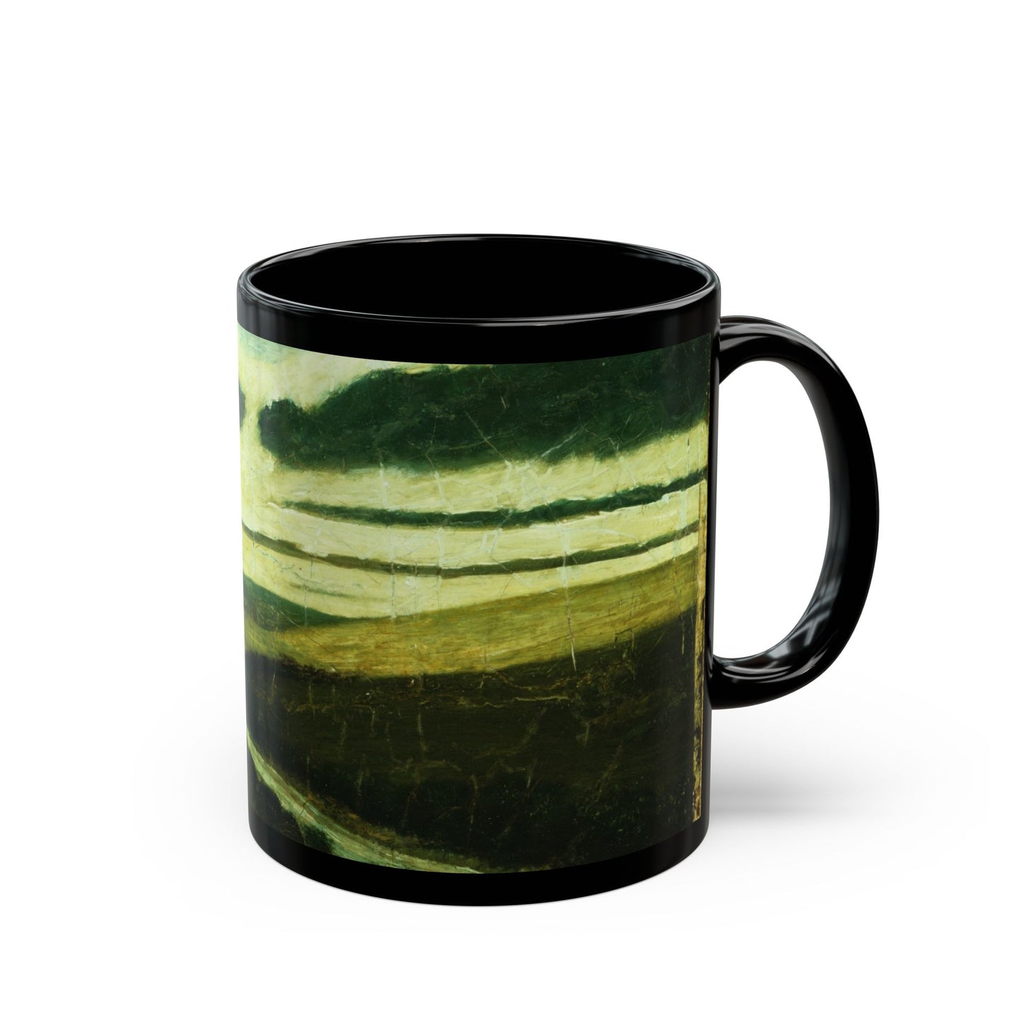 Ryder Abstract Green Landscape Mug | Vintage Sky Coffee Cup | The Midnight Series
