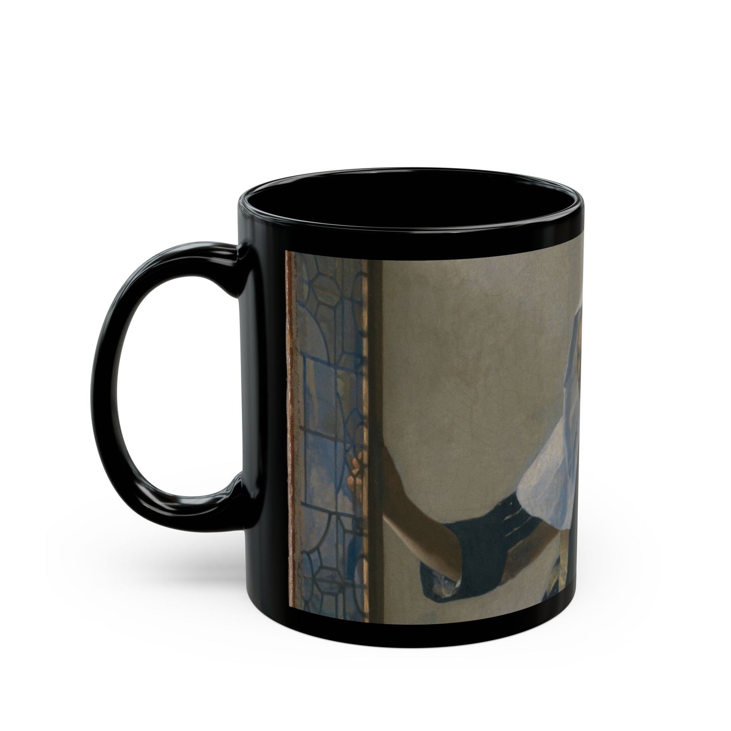The Interior Silence | Vermeer Dutch Girl by the Window Art Mug – The Midnight Series