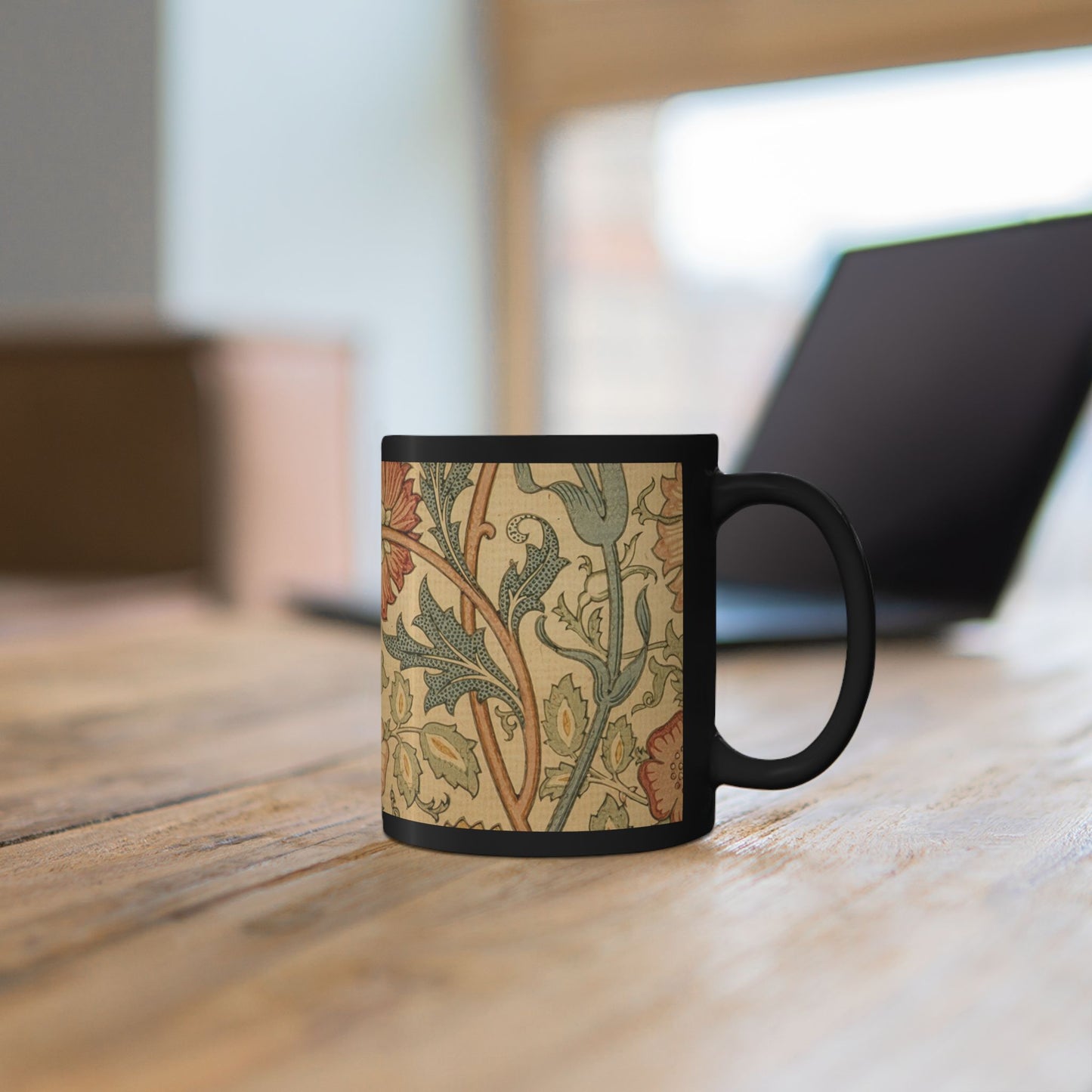 The English Bower | Morris Vintage Pink & Rose Textile Mug | The Floral Gallery