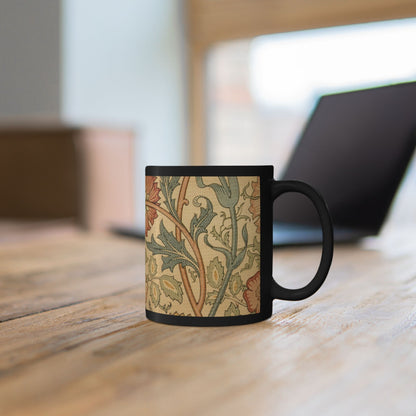 The English Bower | Morris Vintage Pink & Rose Textile Mug | The Floral Gallery